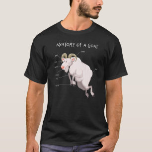 T-shirt Anatomie Animaux de chèvre Éducation scientifique
