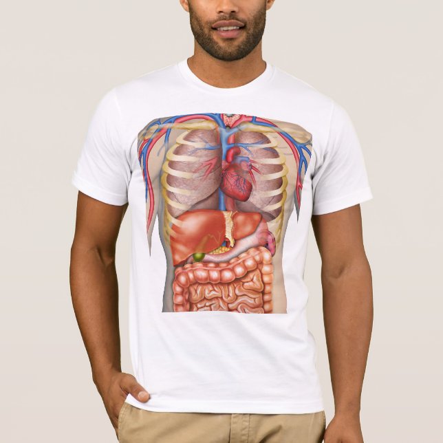 T-shirt Anatomie brouillée d'organes internes d'Express® (Devant)