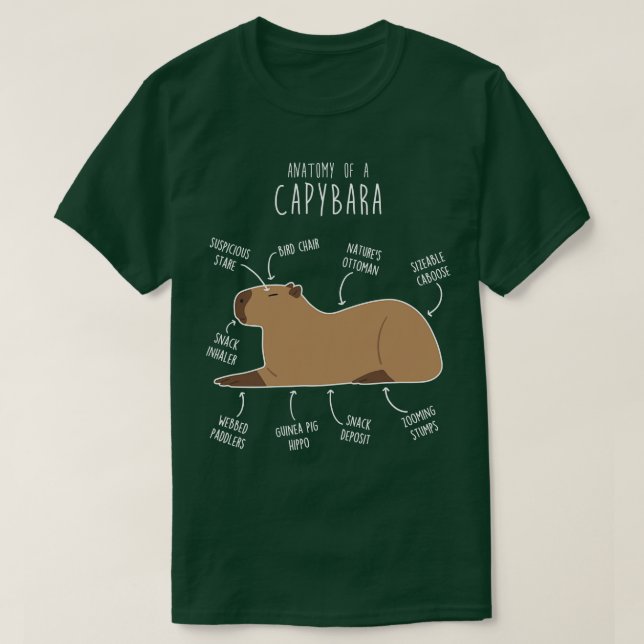 T-shirt Anatomie Capybara (Design devant)