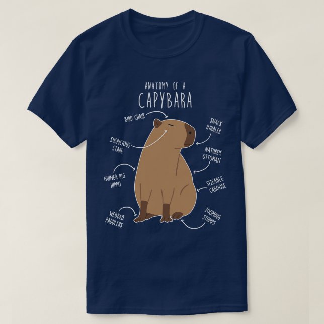 T-shirt Anatomie Capybara 3 (Design devant)