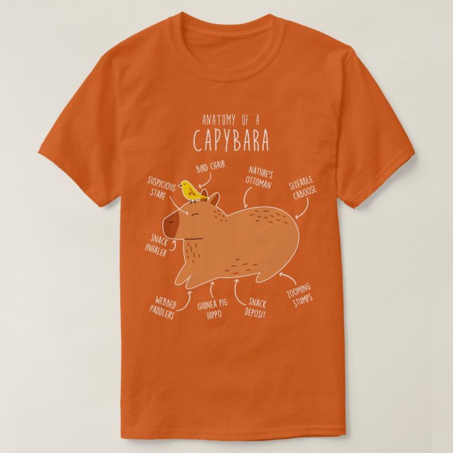 T-shirt Anatomie Capybara 4 (Design devant)