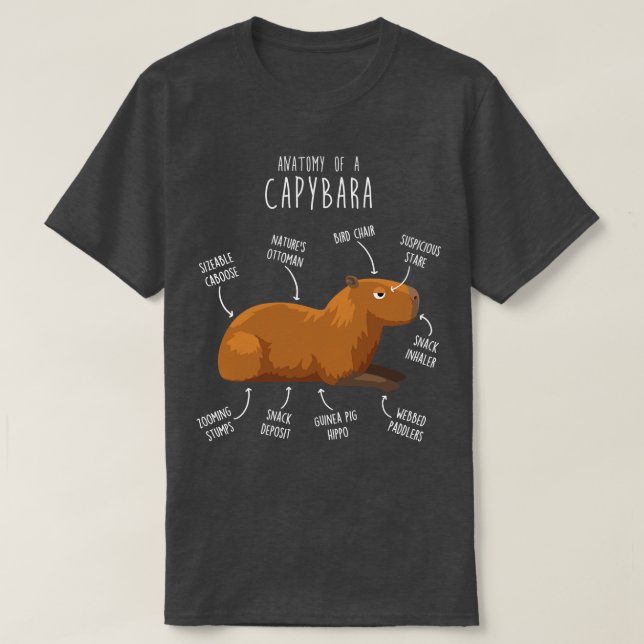 T-shirt Anatomie Capybara 5 (Design devant)