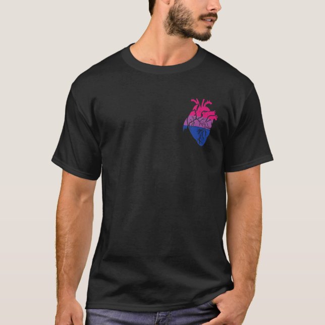 T-shirt Anatomie Coeur Bisexuel Pride Bi Drapeau Nurs LGBT (Devant)