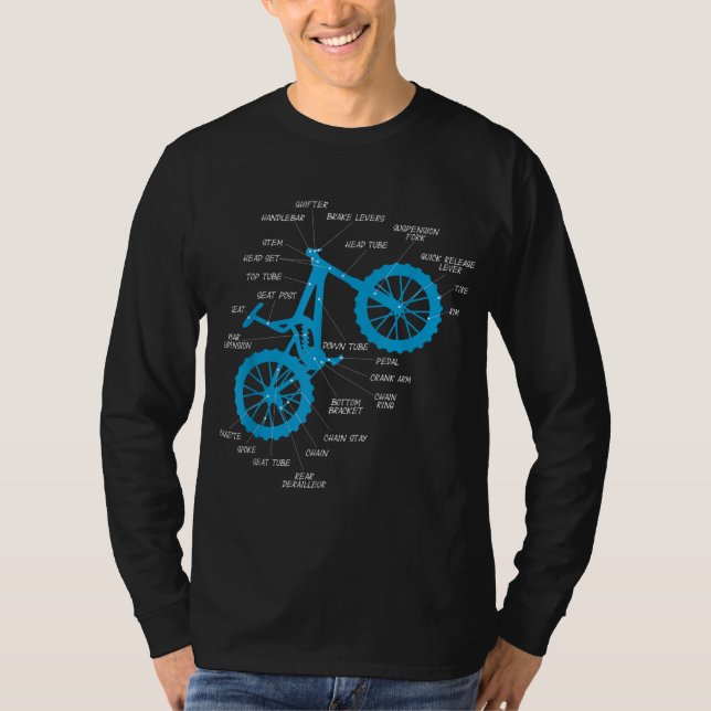 T-shirt Anatomie complète MTB - Pièces VTT Cross Cycl (Devant)