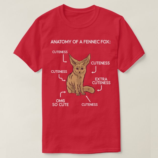 T-shirt Anatomie Cute Fennec Fo (Design devant)