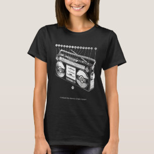 T-shirt Anatomie de Boombox Retro 80s 90s Ghetto Blaster H