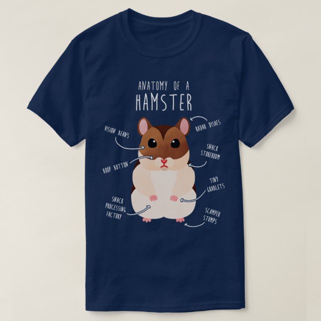 T-shirt Anatomie de Campbells Dwarf Hamster (Design devant)