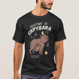 T-shirt Anatomie De Capybara Rodent Animaux Capybaras Drôl