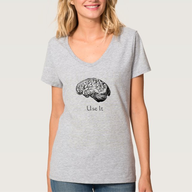 T-shirt Anatomie de cerveau - employez-la (Devant)
