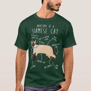 T-shirt Anatomie de chats siamois 1