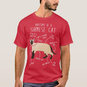 T-shirt Anatomie de chats siamois 1