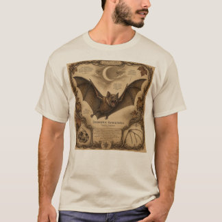 T-shirt Anatomie de Chauve-Souris Vampire Vintage