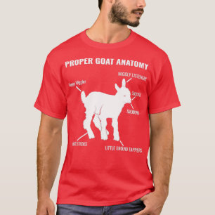 T-shirt Anatomie de la chèvre appropriée mignon Amant anim