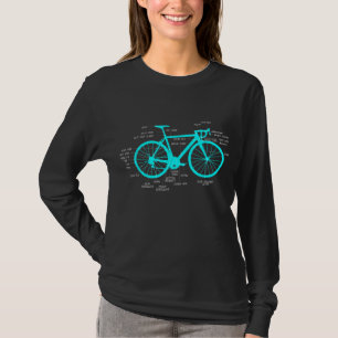 T-shirt Anatomie de la course à vélo - Pièces de vélo Cycl