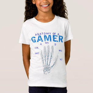 T-Shirt Anatomie de la main de squelette pour les joueurs