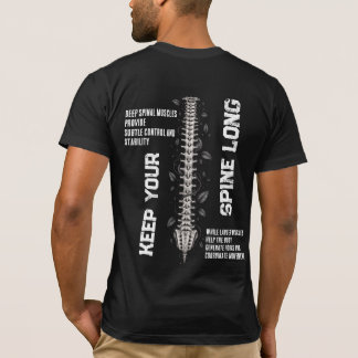 T-shirt Anatomie de la stabilité de la colonne vertébrale