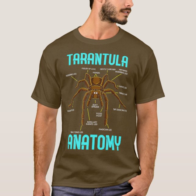 T-shirt Anatomie de l'araignée de Tarantula - Diagramme de (Devant)