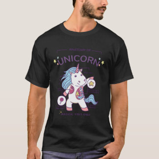 T-shirt Anatomie De L'Illustration Unicorne Magi Inspirati