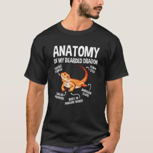 T-shirt Anatomie De Mon Lizard Reptile De Dragon À Portes