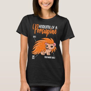T-shirt anatomie de Porcupine mignonne pour Porcupine