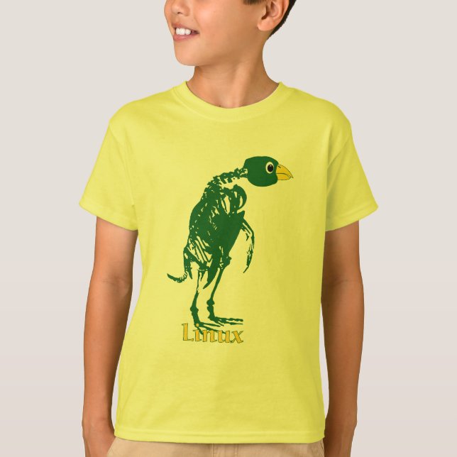 T-SHIRT ANATOMIE DE RAYON X DE LINUX TUX (Devant)