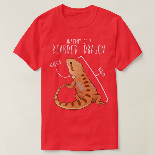T-shirt Anatomie de reptile de dragon à oreilles 1 (Design devant)