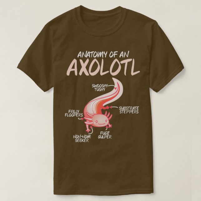 T-shirt Anatomie Des Enfants Axolotl Animaux Animaux De Co (Design devant)
