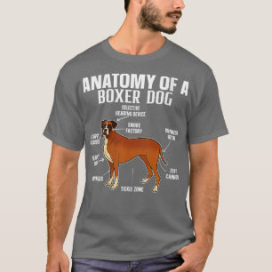 T-shirt Anatomie des femmes d'un chien de boxe Drôle Drôle