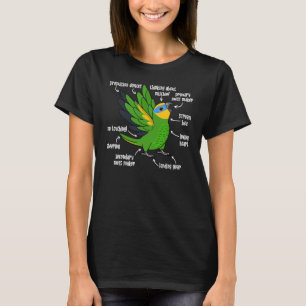 T-shirt Anatomie des perroquets I Amazon ailé orange
