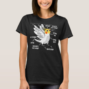 T-shirt Anatomie des perroquets I Lutino Cockatiel