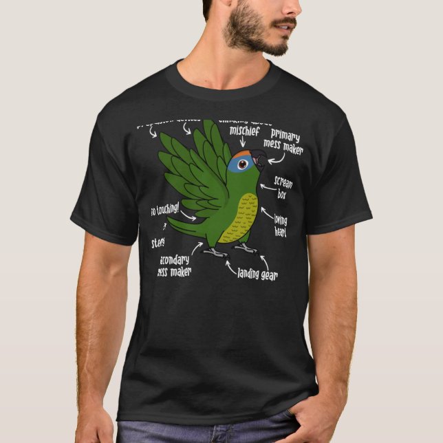 T-shirt Anatomie des perroquets I Pêcher fronté (Devant)