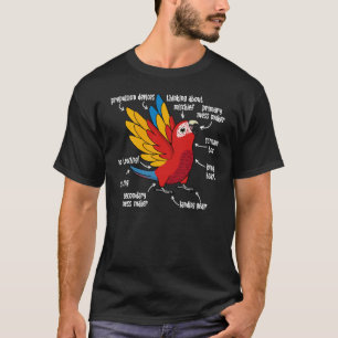 T-shirt Anatomie des perroquets I Scarlet Macaw