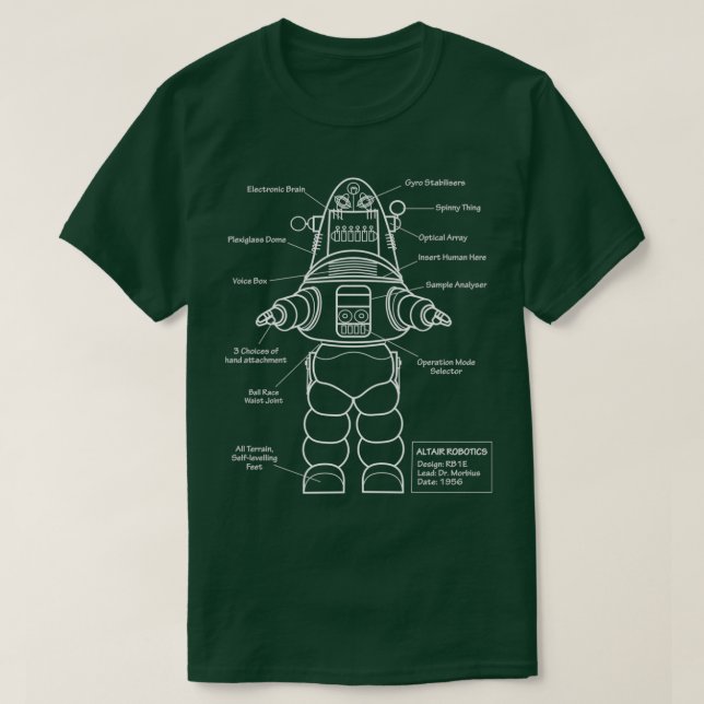 T-shirt Anatomie des robots (Design devant)