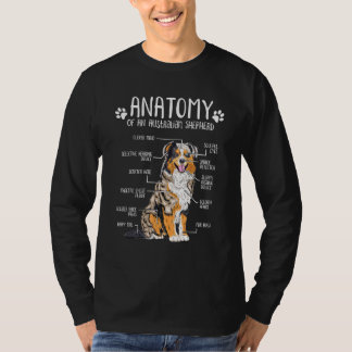 T-shirt Anatomie drôle Australien Berger Amoureux des chie