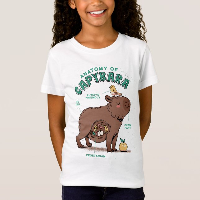 T-Shirt Anatomie drôle de capybara  (Devant)
