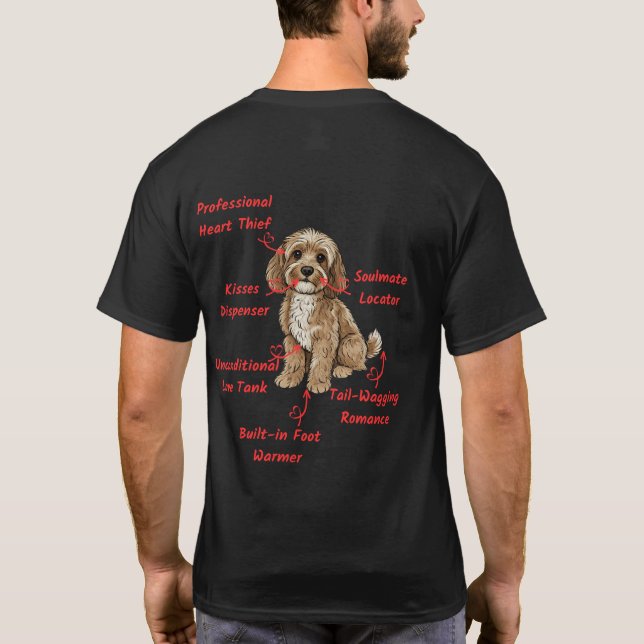 T-shirt Anatomie drôle de Cockapoo - Cadeau unique de la S (Dos)