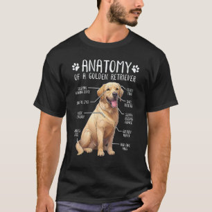 T-shirt Anatomie drôle de Golden Retriever pour amateur de