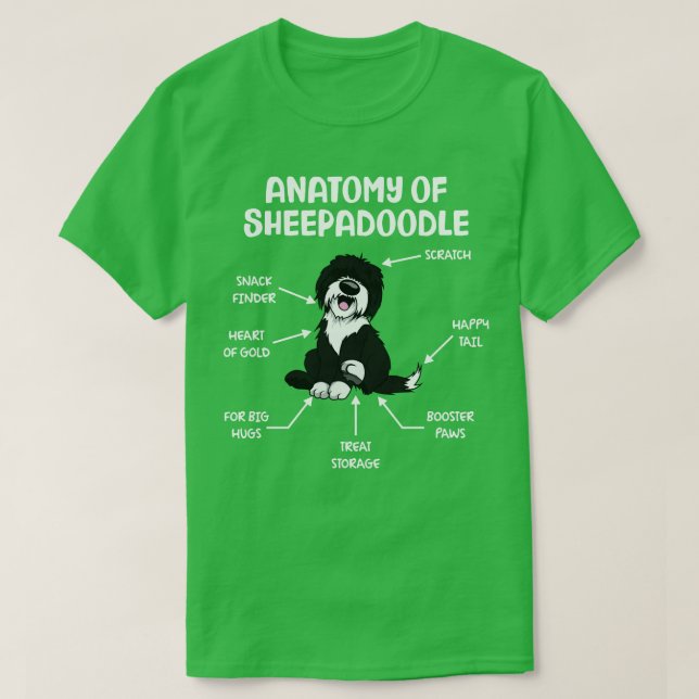 T-shirt Anatomie Drôle De Sheepadle Graphique Drôle Sheepa (Design devant)