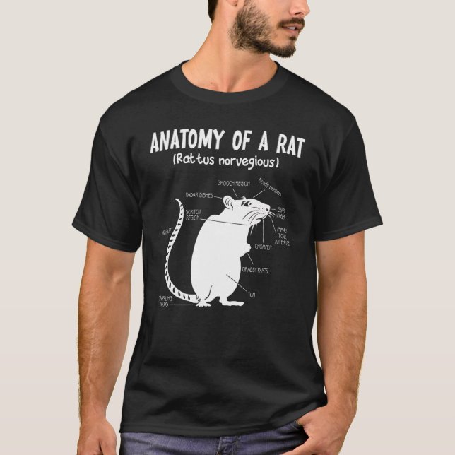 T-shirt Anatomie Drôle Du Rat (Devant)