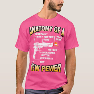 T-shirt Anatomie Drôle D'Un Amme D'Arme De Pew Pewer Gun