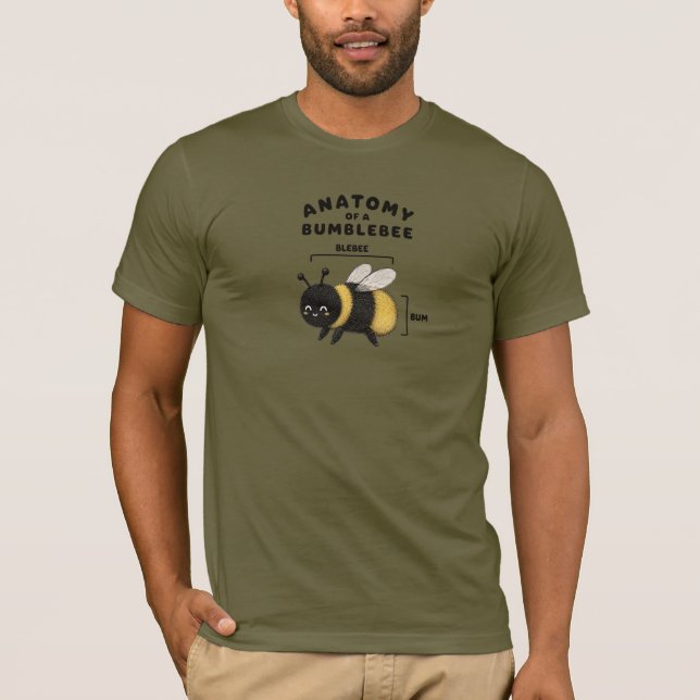T-shirt Anatomie drôle d'un bumblebee Blebee Bum Mignon  (Devant)