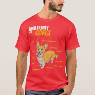 T-shirt Anatomie Drôle D'Un Chien De Corgi Vêtements Pour 