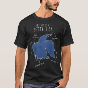 T-shirt Anatomie drôle d'un poisson Betta - Mère, j'ai soi