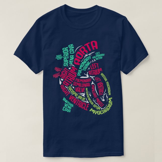T-shirt Anatomie Du Cadeau Du Coeur (Design devant)