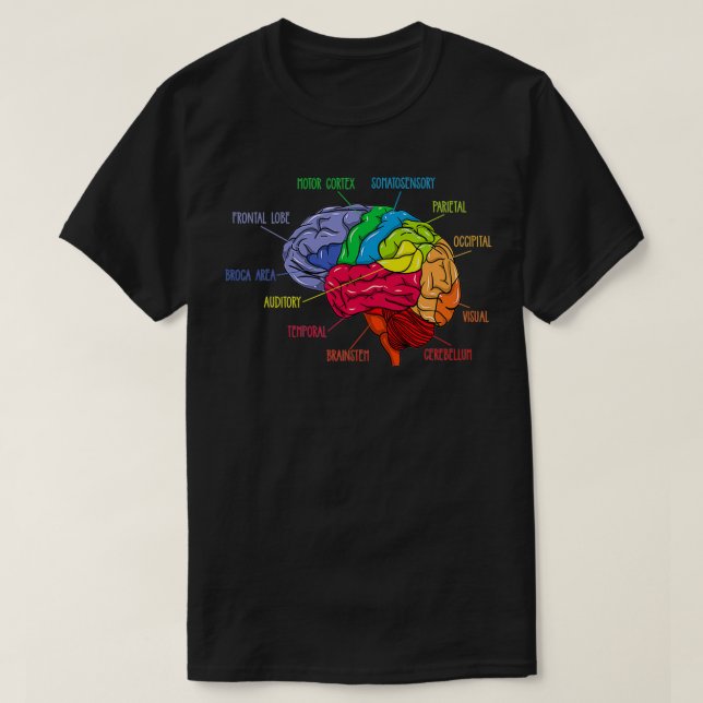 T-shirt Anatomie Du Cadeau Neurologue Du Cerveau (Design devant)
