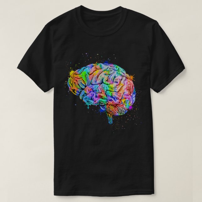 T-shirt Anatomie du cerveau humain Cerveau anatomique colo (Design devant)