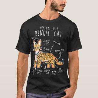 T-shirt Anatomie du chat du Bengale