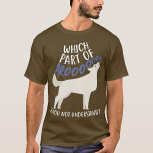 T-shirt Anatomie du chien Husky Sibérien blanc