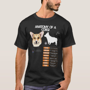 T-shirt Anatomie du chien Welsh Corgi Maman Grand-mère Hom