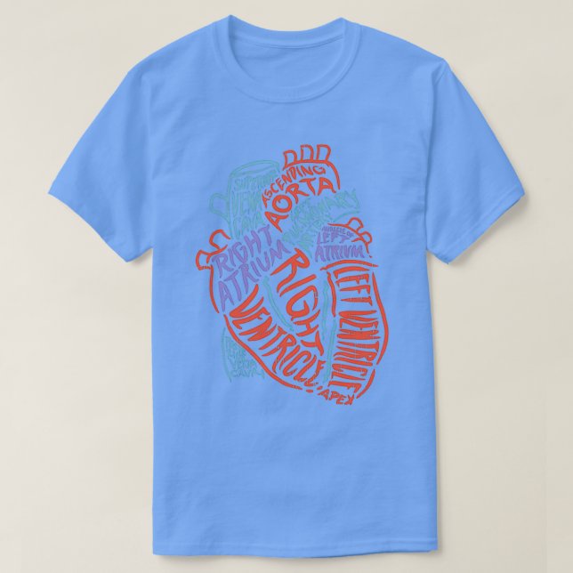 T-shirt Anatomie Du Coeur Anatomique Organe Docteur Cadeau (Design devant)